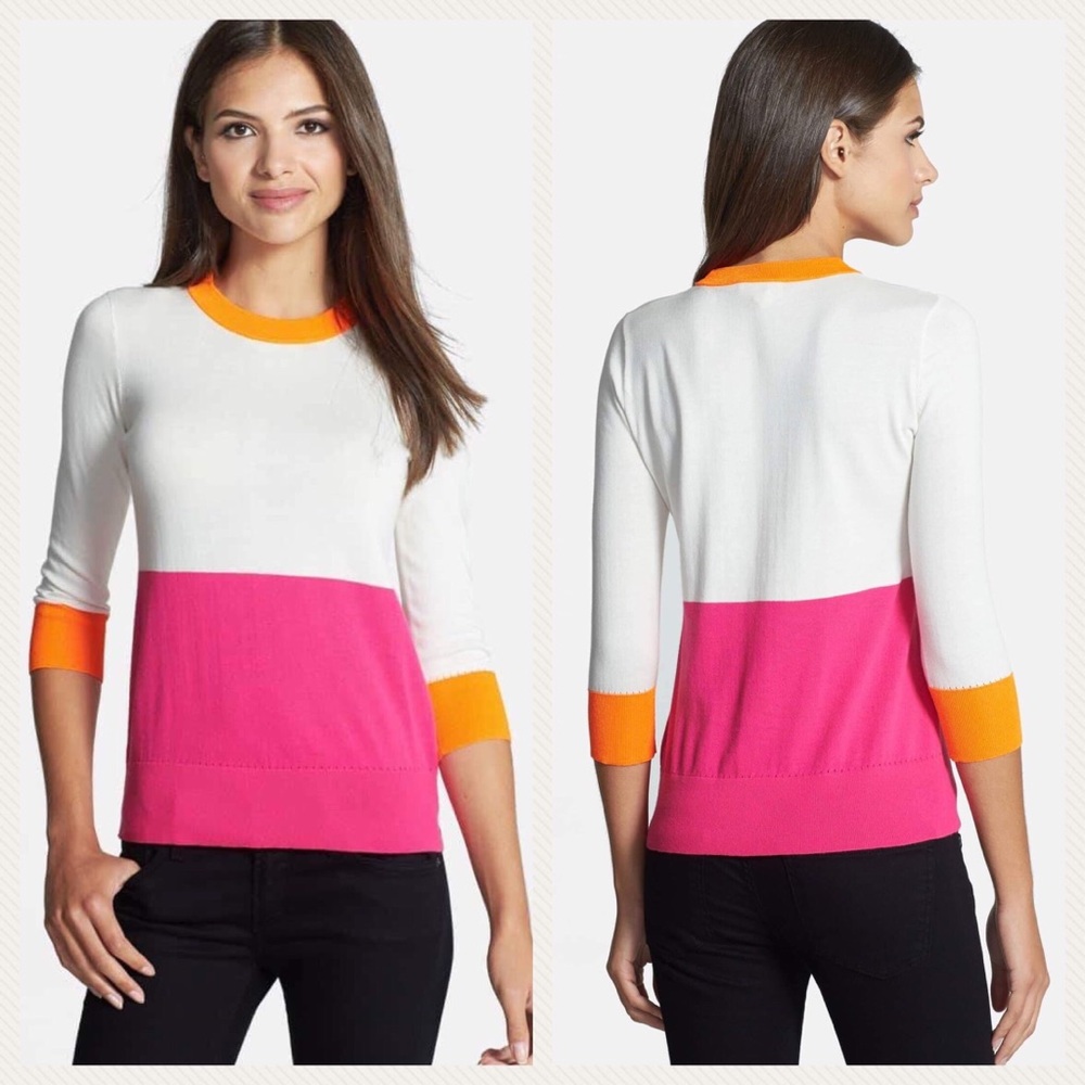 Kate Spade Color Dip Crewneck Sweater, Sz. M
